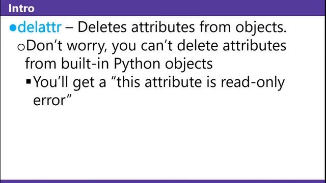 Python delattr смотреть онлайн