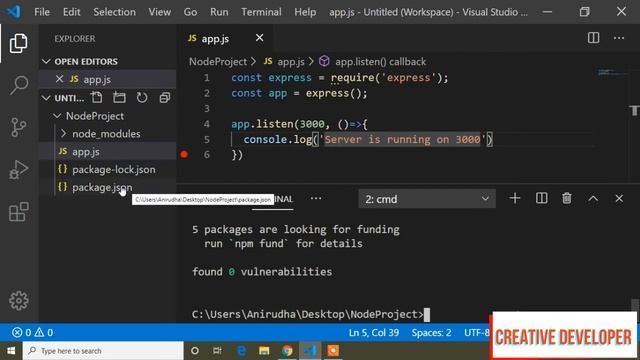 nodemon in node js || Node js - 9 (creative developer) смотреть онлайн