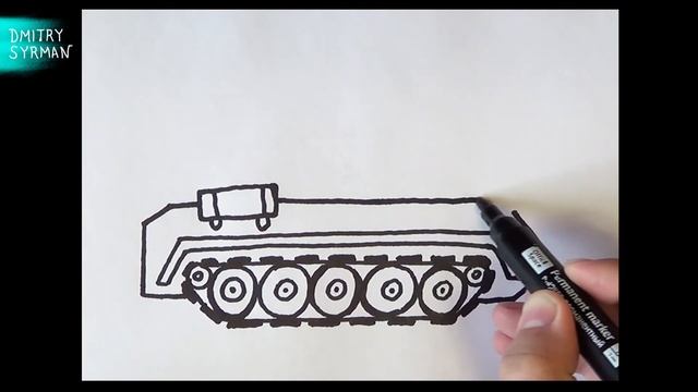 Как нарисовать Танк, How to draw a Tank смотреть онлайн