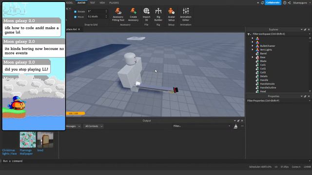 Developing weapons! [Roblox studio game development live] смотреть онлайн