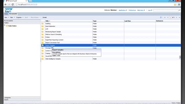 SAP Business Objects BI Launchpad Overview смотреть онлайн