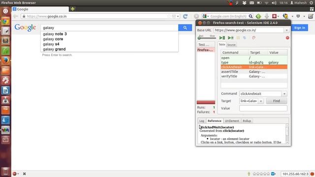 Selenium IDE Test Case Suite Example Tutorial смотреть онлайн