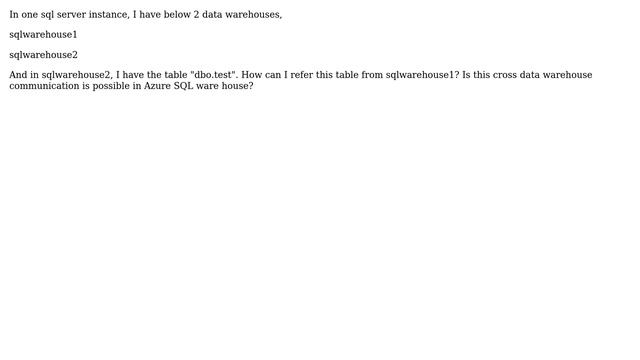 DevOps & SysAdmins: Cross reference between azure sql data ware houses смотреть онлайн