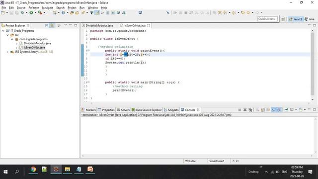 print EvenOdd numbers in a range #c,#java смотреть онлайн