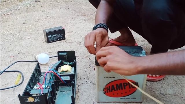 Can A 12V 7Ah UPS Inverter(220v) Run With A 14.8V150Ah Battery Experiment