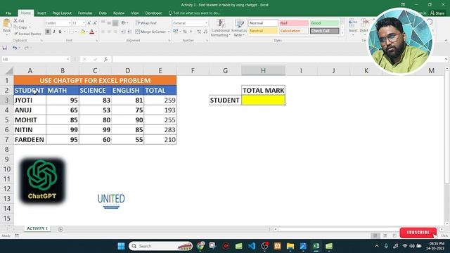 Activity 3-Find Student In Table In Excel By Using CHAT GPT| Master CHAT GPT To Solve EXCEL Problem смотреть онлайн