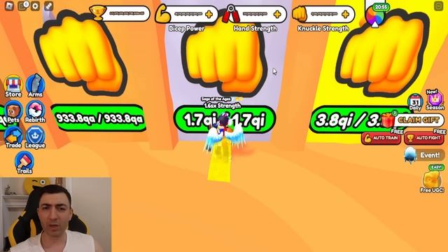 1.6M Gücünde Pet - Bedava Robux GG ?/ Roblox Arm Wrestle Simulator смотреть онлайн