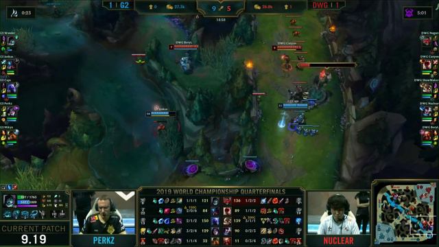 G2 vs DWG - Game 3 | Quarter Finals S9 LoL Worlds 2019 | G2 eSports vs DAMWON Gaming G3 смотреть онлайн