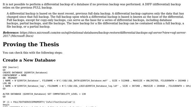 Databases: A database differential backup without a full backup (2 Solutions!!) смотреть онлайн