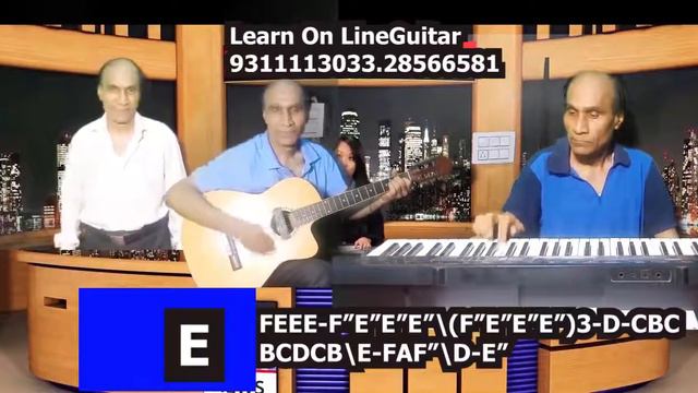 Gulabi Aankhen Jo teri Chords Tabs Lyrics Lesson смотреть онлайн