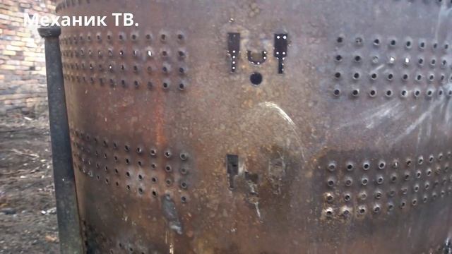 Мангал из старой стиральной машины .Grill"B-B-Q" from the tank washing machine . смотреть онлайн
