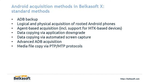 Android Forensics with Belkasoft 2024 - 2.2 Overview of standard Android acquisition methods смотреть онлайн