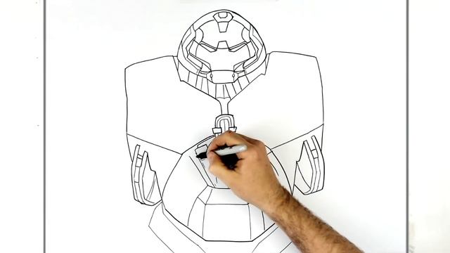 How To Draw Hulkbuster (MK 44) | Step By Step | Marvel