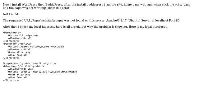 Ubuntu: localhost .htaccess not working? смотреть онлайн