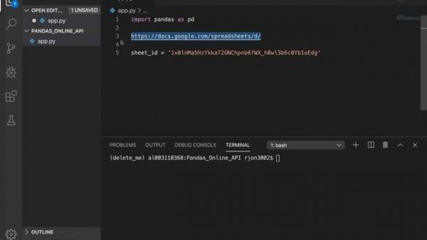 Python Import / Read In Google Spreadsheet Using Pandas. Open a Google sheets document in python.