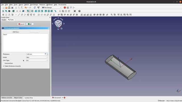 Sunglasses case in FreeCAD - Tutorial on Thickness modifier смотреть онлайн