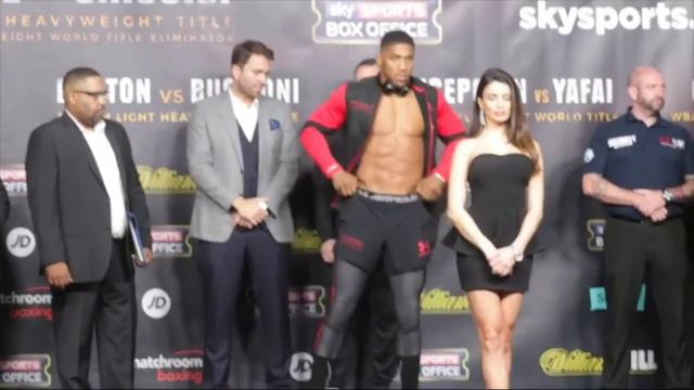 ANTHONY JOSHUA v ERIC MOLINA - OFFICIAL WEIGH IN & HEAD TO HEAD / JOSHUA v MOLINA смотреть онлайн