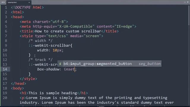 How to create a custom scrollbar in html смотреть онлайн