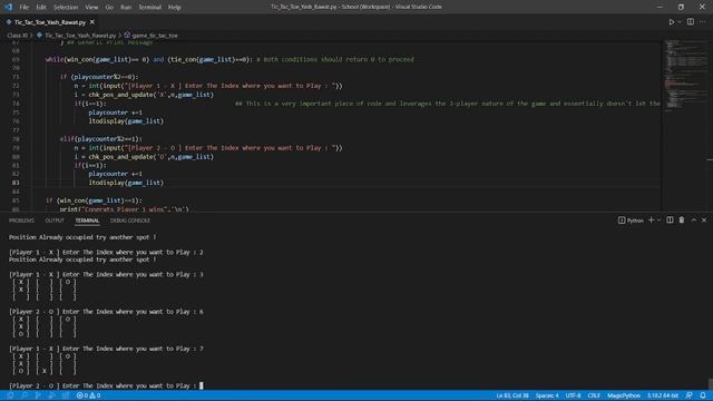 TicTacToe | Python Terminal смотреть онлайн