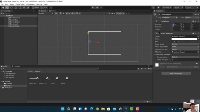 Unity Snake Game - 01 Criando o projeto e os principais objetos do jogo смотреть онлайн
