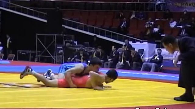 Борьба. Чемпионат Азии-2008. 55 кг 1\4 Улан Темирбеков (Кыргызстан)-Эрмек Кукетов (Казахстан) смотреть онлайн