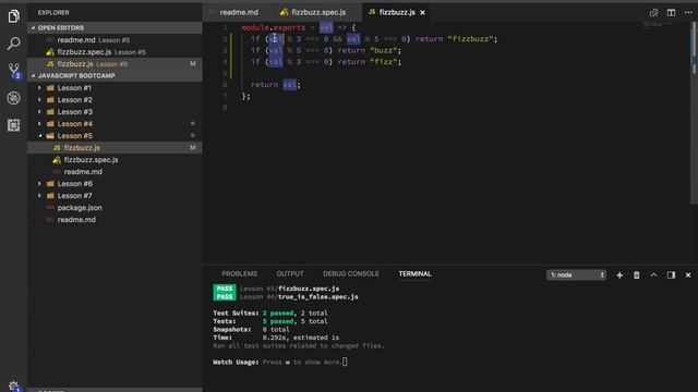 Javascript boot camp - FizzBuzz solution смотреть онлайн