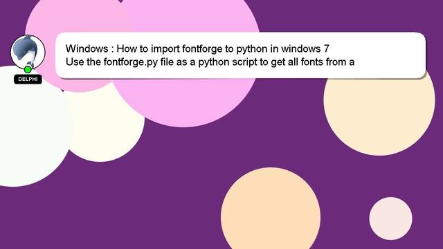 Windows : How to import fontforge to python in windows 7 смотреть онлайн