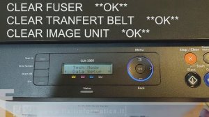 Samsung CLX-3305 reset contatore transfer belt e fusore. Reset counter