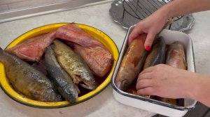 Копченая рыба в тандыре.