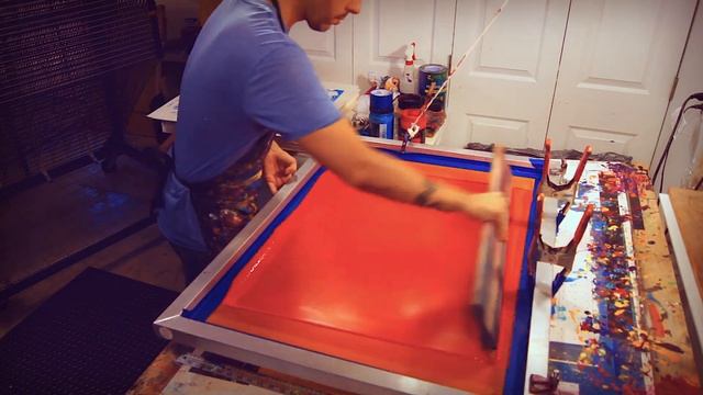 Hand Printing a 5 Color Screen Print смотреть онлайн
