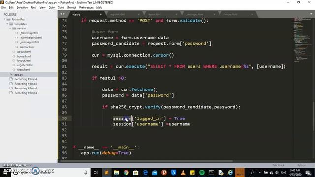 Login Form and Session [Flask] -14 смотреть онлайн