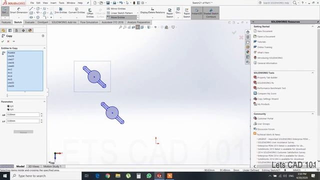 Solidworks Sketch-Move, Copy, Rotate, and Scale Entities смотреть онлайн