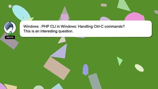 Windows : PHP CLI in Windows: Handling Ctrl-C commands? смотреть онлайн