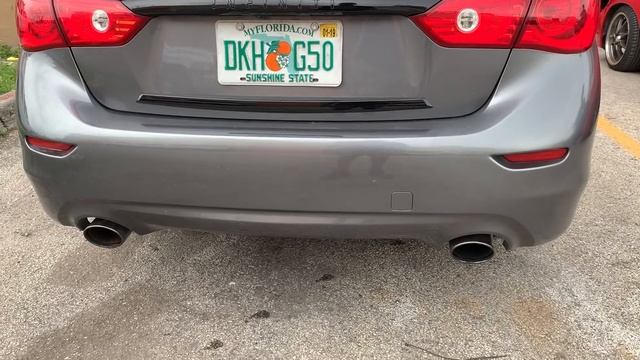2017 Infiniti Q50 AWD 3.0 TT resonator and muffler delete смотреть онлайн