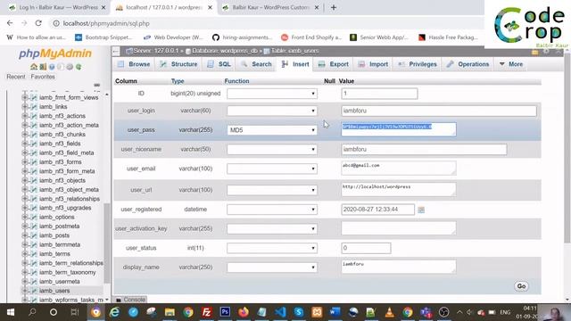 How to change User's Password by PhpMyAdmin | WordPress Tutorial for Beginners in Hindi | Part-6 смотреть онлайн