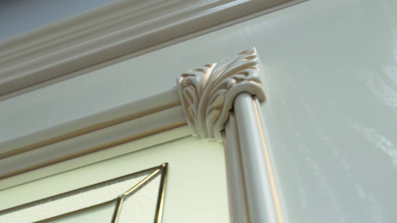 Классический двери в шпоне и витраж с фацетом! Коллекция HOMES - модель Брянск (Victoria Porte)