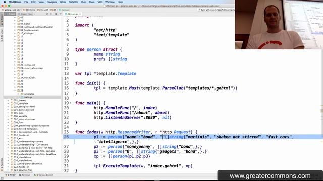 Passing A Struct into a Template using Golang смотреть онлайн