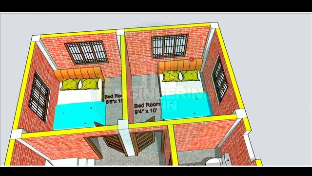 19x21 small house plan || 19x21 ghar ka naksha || 19x21 house design || 400 sqft смотреть онлайн