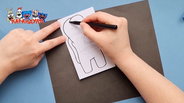 АМОНГ АС ИЛЛЮЗИЯ ИЗ БУМАГИ ДЛЯ ФАНАТОВ #drewing #рисование #головоломка #амонгас #amongus