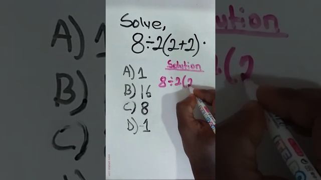 solve 8÷2(2+2). смотреть онлайн