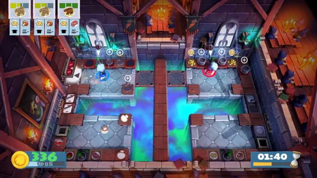 Overcooked 2 - World 5-5, 2 players, 3 stars смотреть онлайн