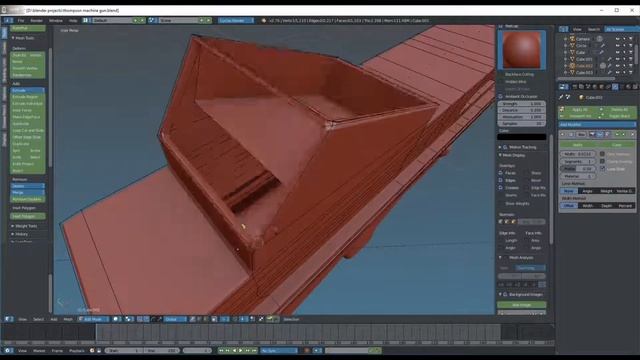 Blender 3d Speed modeling of a WWII 2 Thompson Machine Gun смотреть онлайн