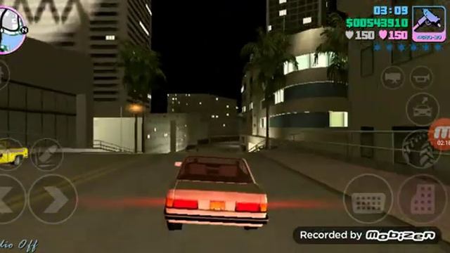 GTA Vice City White Admiral Car Drive