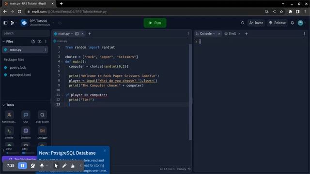 How to Make a Rock Paper Scissors Game on Replit Using Python (FOR BEGINNERS TOO)! смотреть онлайн