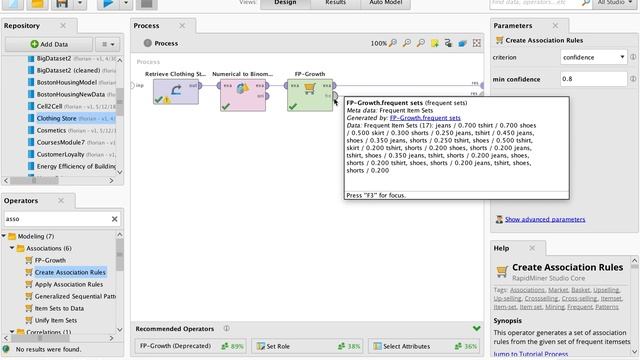 RapidMiner Tutorial - How to create association rules for cross-selling or up-selling смотреть онлайн