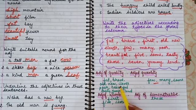 Worksheet of Adjectives || English grammar for class 3 and 4. смотреть онлайн