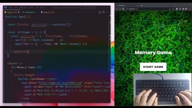 Coding a Memory Game with React - ASMR Programming (No Talking) смотреть онлайн