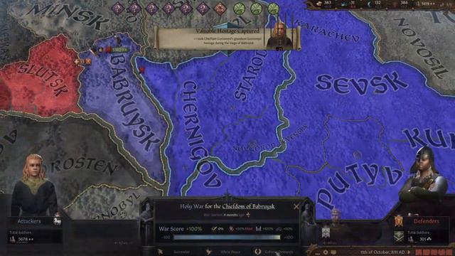 Crusader Kings III Miklagarðaríki and Vladimir's Second Choice achievement guide part 4 part 1 смотреть онлайн