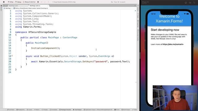 Save Passwords in Secure Storage in your Xamarin app with Essentials смотреть онлайн