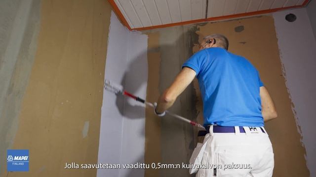 Mapei Mapegum WPS -vedeneristysjärjestelmä Osa 2:Vedeneristys & Läpivientien Tiivistys Mapeflex MS4